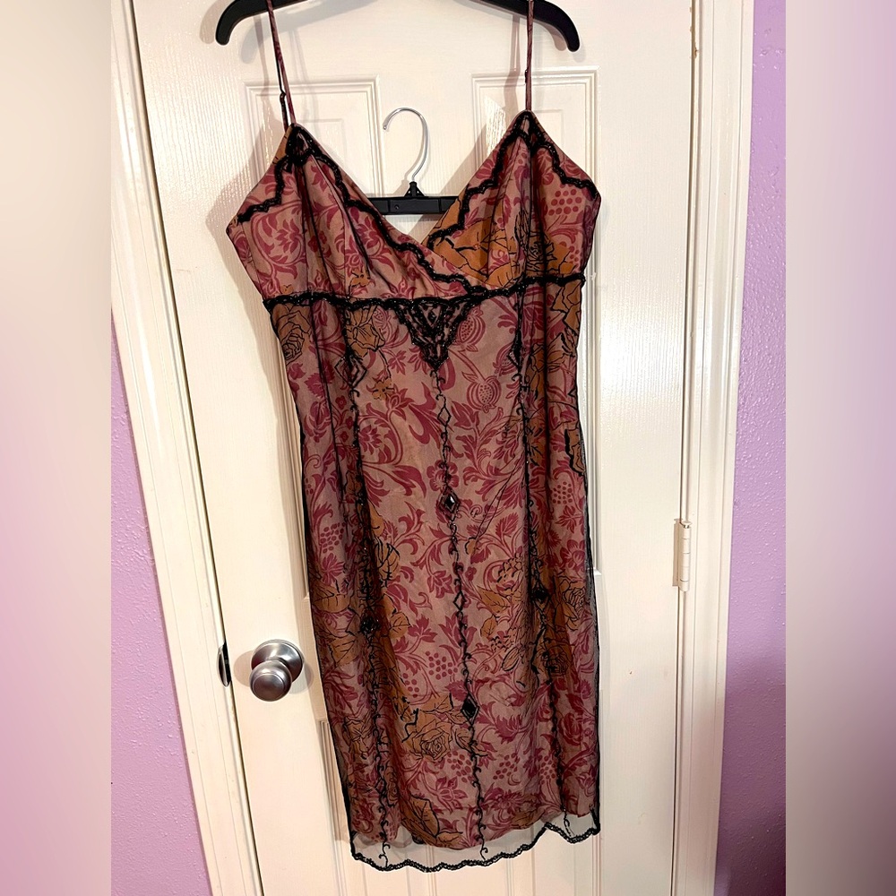 Papell Boutique lace overlay dress NWOT